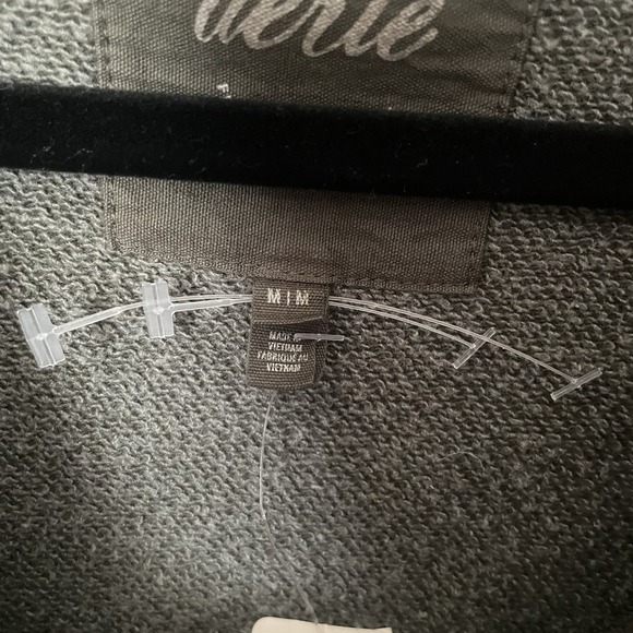 Aerie Quarter Zip Ribbed Sweater Sweatshirt Olive Green Medium New With Tags - Picture 3 of 12